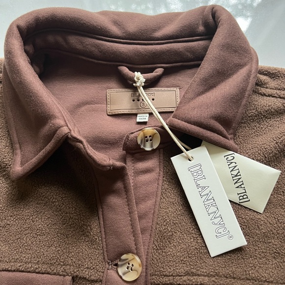 Blank NYC Brown Fleece Jacket in Size Small - Picture 3 of 7